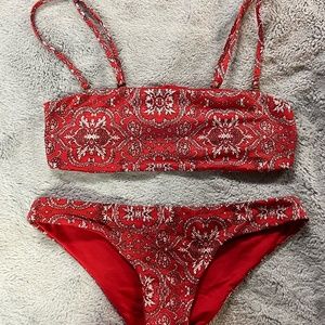 Frankies Bikinis Bandana Set Joy Top Size S and Harley Bottom Size S